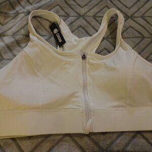 CORDAW Zipper Front Sports Bra High Impact Support Workout 5XL 36" D Cup (NWT)